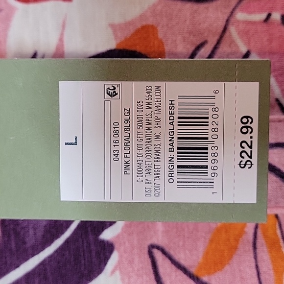 GOODFELLOW pink floral summer tropical button front shirt - Picture 3 of 6